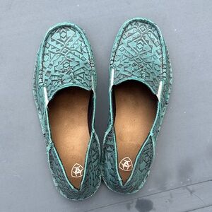 Ariat Turquoise Patterned Flats